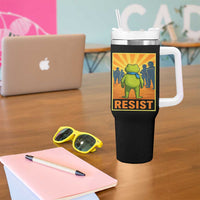 Resist Frog Graphic Tumbler With Handle Protest Stand Against Fascism - Wonder Print Shop