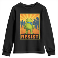 Resist Frog Graphic Youth Sweatshirt Protest Stand Against Fascism - Wonder Print Shop