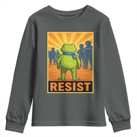 Resist Frog Graphic Youth Sweatshirt Protest Stand Against Fascism - Wonder Print Shop