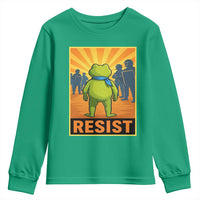 Resist Frog Graphic Youth Sweatshirt Protest Stand Against Fascism - Wonder Print Shop