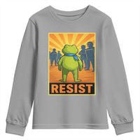 Resist Frog Graphic Youth Sweatshirt Protest Stand Against Fascism - Wonder Print Shop