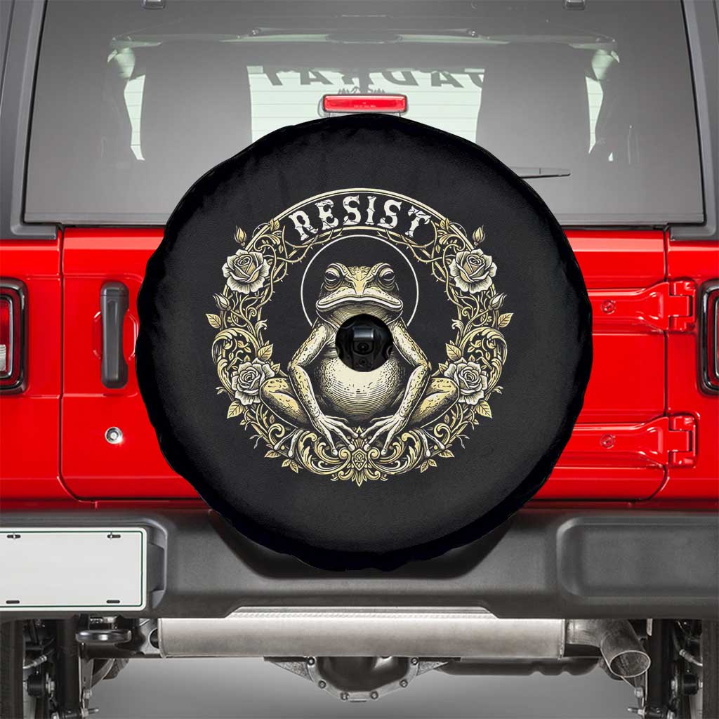 Zen Frog Resist Spare Tire Cover Sacred Resistance Protest Ornate Style Graphic - Wonder Print Shop