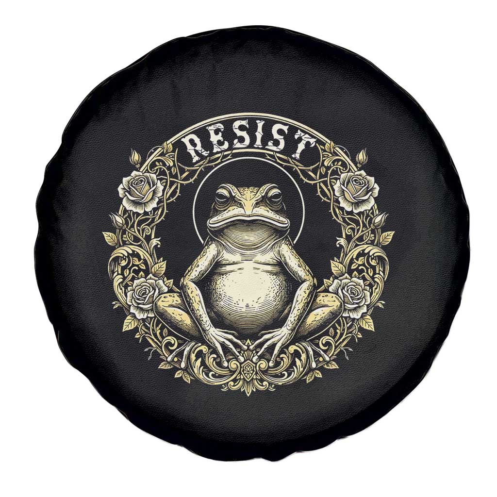 Zen Frog Resist Spare Tire Cover Sacred Resistance Protest Ornate Style Graphic - Wonder Print Shop