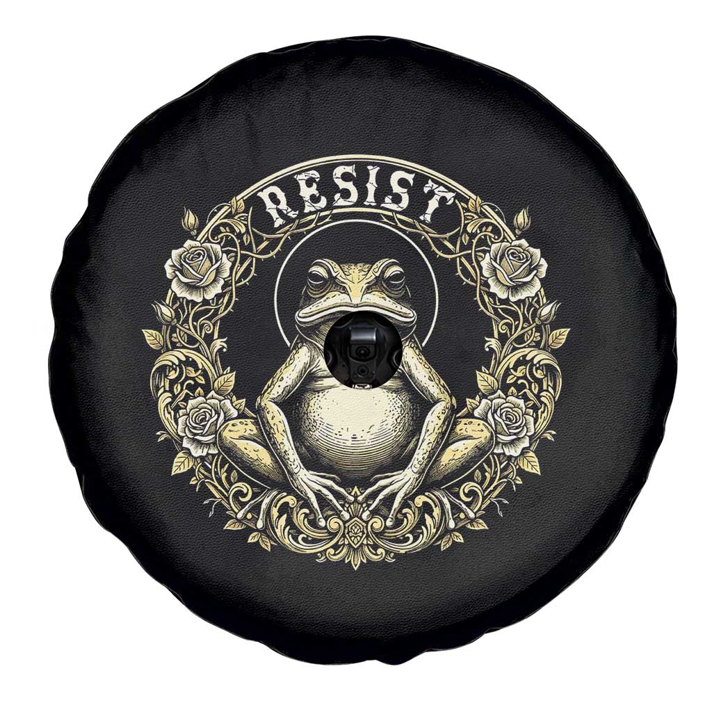 Zen Frog Resist Spare Tire Cover Sacred Resistance Protest Ornate Style Graphic - Wonder Print Shop