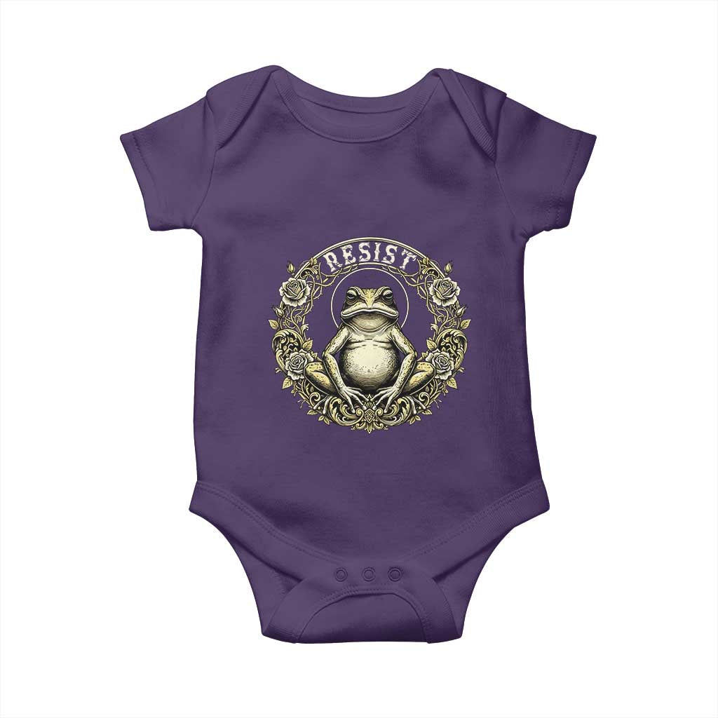 Zen Frog Resist Baby Onesie Sacred Resistance Protest Ornate Style Graphic - Wonder Print Shop
