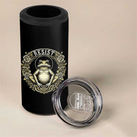 Zen Frog Resist 4 in 1 Can Cooler Tumbler Sacred Resistance Protest Ornate Style Graphic - Wonder Print Shop