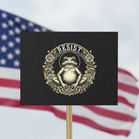 Zen Frog Resist Protest Sign Sacred Resistance Protest Ornate Style Graphic - Wonder Print Shop