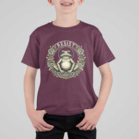 Zen Frog Resist T Shirt For Kid Sacred Resistance Protest Ornate Style Graphic - Wonder Print Shop