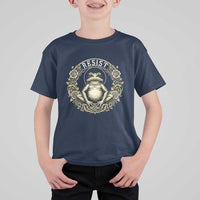 Zen Frog Resist T Shirt For Kid Sacred Resistance Protest Ornate Style Graphic - Wonder Print Shop