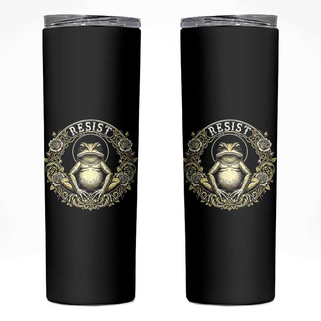 Zen Frog Resist Skinny Tumbler Sacred Resistance Protest Ornate Style Graphic - Wonder Print Shop