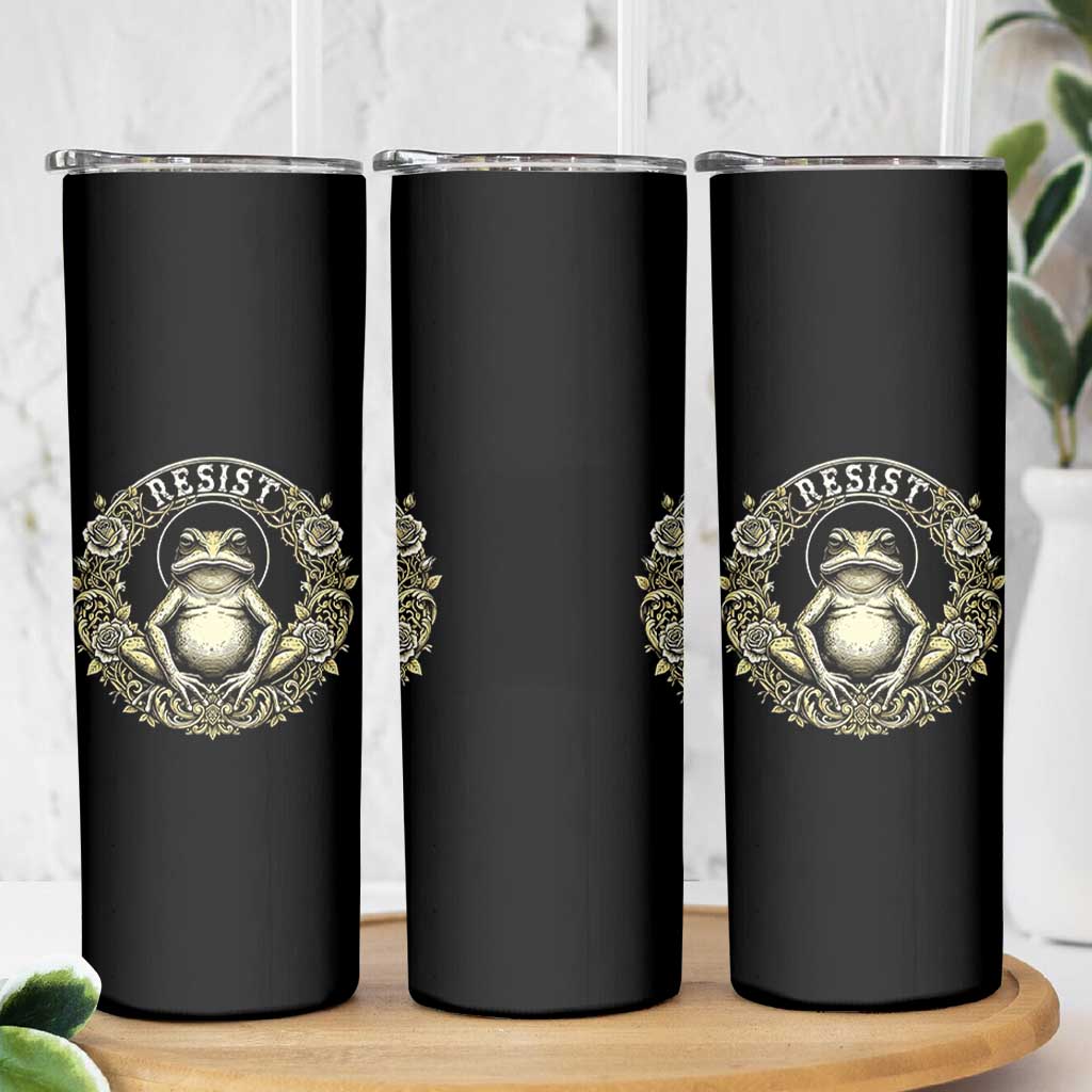 Zen Frog Resist Skinny Tumbler Sacred Resistance Protest Ornate Style Graphic - Wonder Print Shop