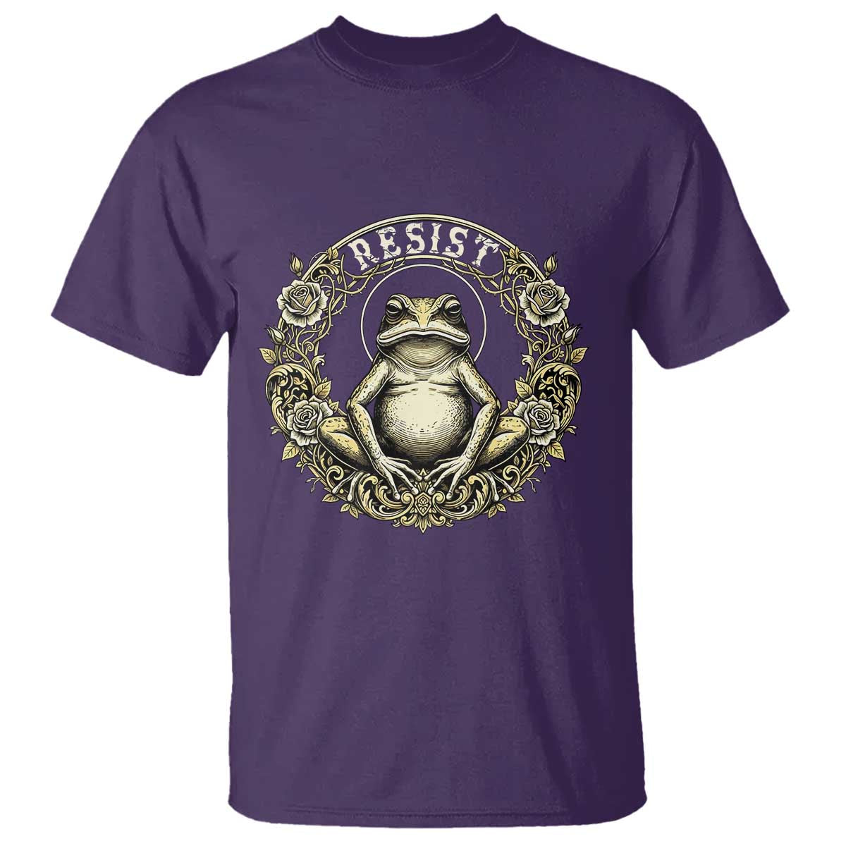 Zen Frog Resist T Shirt Sacred Resistance Protest Ornate Style Graphic - Wonder Print Shop
