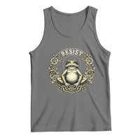 Zen Frog Resist Tank Top Sacred Resistance Protest Ornate Style Graphic - Wonder Print Shop