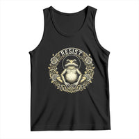 Zen Frog Resist Tank Top Sacred Resistance Protest Ornate Style Graphic - Wonder Print Shop