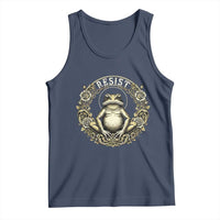 Zen Frog Resist Tank Top Sacred Resistance Protest Ornate Style Graphic - Wonder Print Shop