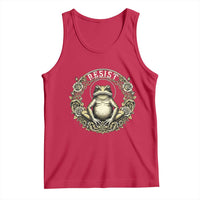 Zen Frog Resist Tank Top Sacred Resistance Protest Ornate Style Graphic - Wonder Print Shop