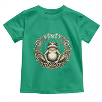 Zen Frog Resist Toddler T Shirt Sacred Resistance Protest Ornate Style Graphic - Wonder Print Shop
