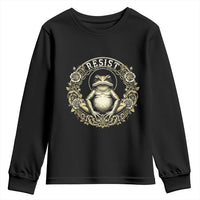 Zen Frog Resist Youth Sweatshirt Sacred Resistance Protest Ornate Style Graphic - Wonder Print Shop