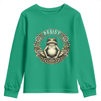 Zen Frog Resist Youth Sweatshirt Sacred Resistance Protest Ornate Style Graphic - Wonder Print Shop