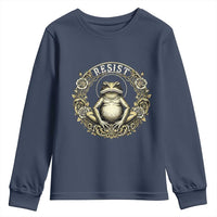 Zen Frog Resist Youth Sweatshirt Sacred Resistance Protest Ornate Style Graphic - Wonder Print Shop