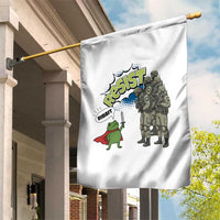 Funny Frog Protest Comic Graphic Garden Flag Ribbit Resist Stand Against - Wonder Print Shop