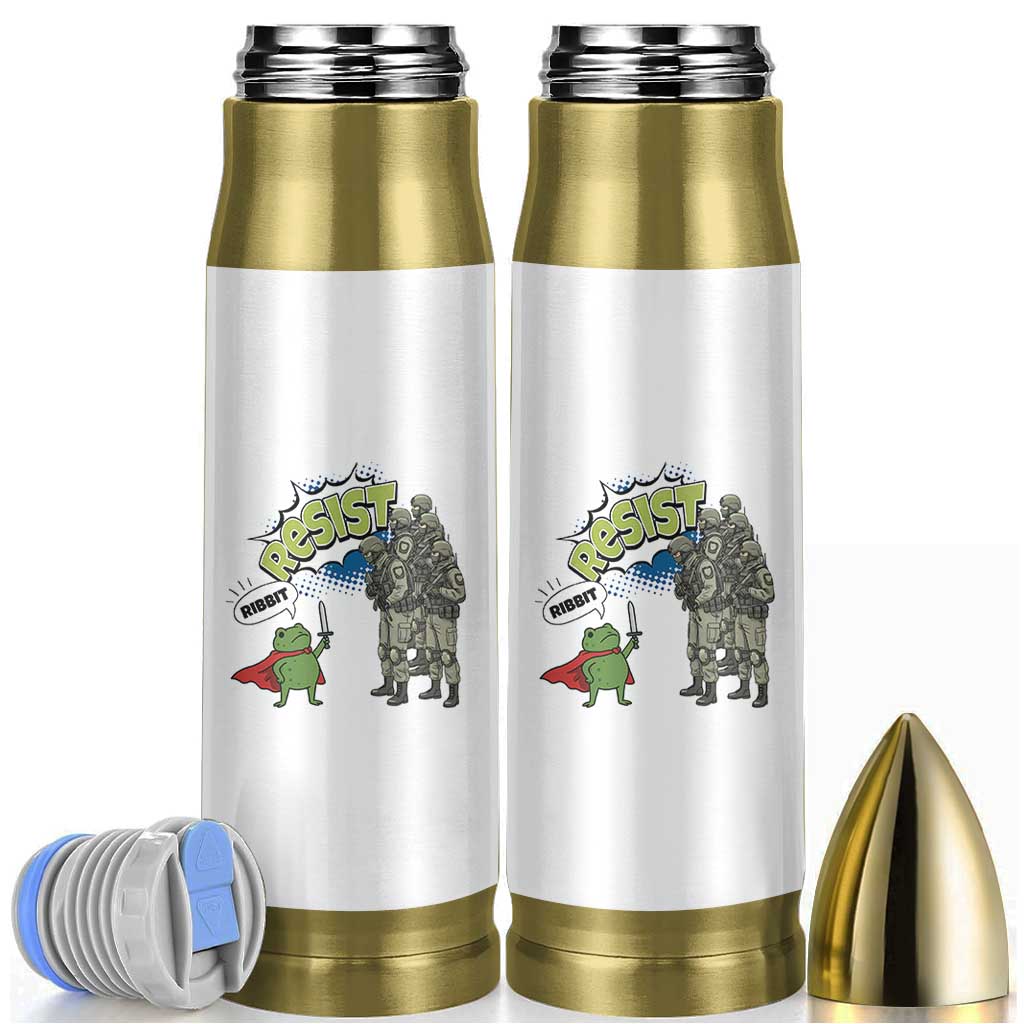 Funny Frog Protest Comic Graphic Bullet Tumbler Ribbit Resist Stand Against - Wonder Print Shop
