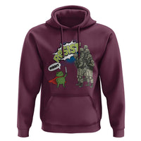 Funny Frog Protest Comic Graphic Hoodie Ribbit Resist Stand Against - Wonder Print Shop