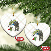 Funny Frog Protest Comic Graphic Ceramic Ornament Ribbit Resist Stand Against - Wonder Print Shop