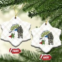 Funny Frog Protest Comic Graphic Ceramic Ornament Ribbit Resist Stand Against - Wonder Print Shop