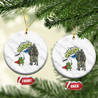 Funny Frog Protest Comic Graphic Ceramic Ornament Ribbit Resist Stand Against - Wonder Print Shop