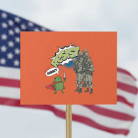 Funny Frog Protest Comic Graphic Protest Sign Ribbit Resist Stand Against - Wonder Print Shop