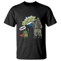 Funny Frog Protest Comic Graphic T Shirt Ribbit Resist Stand Against - Wonder Print Shop