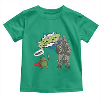 Funny Frog Protest Comic Graphic Toddler T Shirt Ribbit Resist Stand Against - Wonder Print Shop