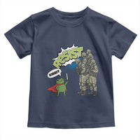 Funny Frog Protest Comic Graphic Toddler T Shirt Ribbit Resist Stand Against - Wonder Print Shop