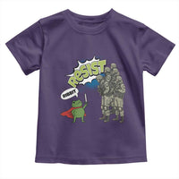 Funny Frog Protest Comic Graphic Toddler T Shirt Ribbit Resist Stand Against - Wonder Print Shop