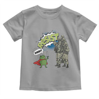 Funny Frog Protest Comic Graphic Toddler T Shirt Ribbit Resist Stand Against - Wonder Print Shop