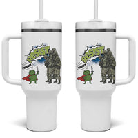Funny Frog Protest Comic Graphic Tumbler With Handle Ribbit Resist Stand Against - Wonder Print Shop