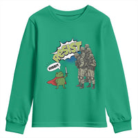 Funny Frog Protest Comic Graphic Youth Sweatshirt Ribbit Resist Stand Against - Wonder Print Shop
