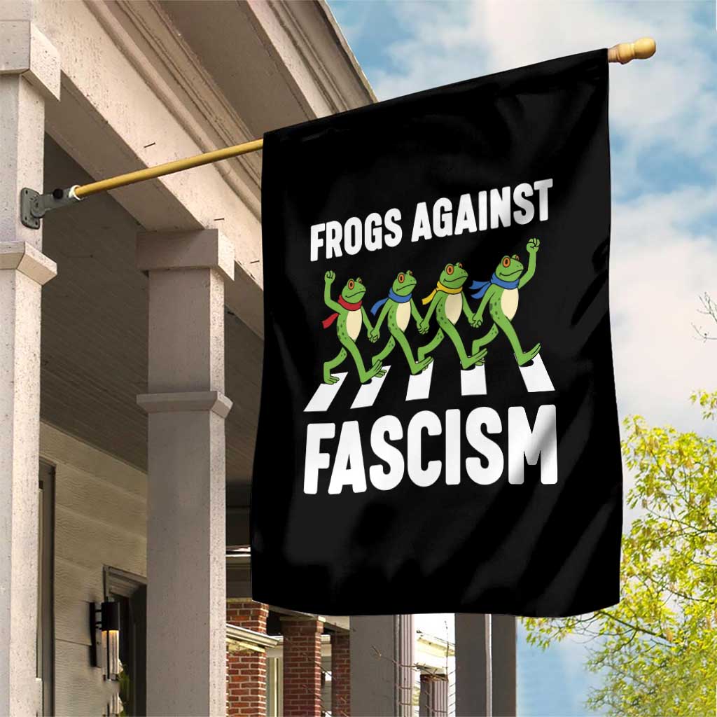 Walking Frog Against Fascism Garden Flag Frogs Band Resistance Protest - Wonder Print Shop