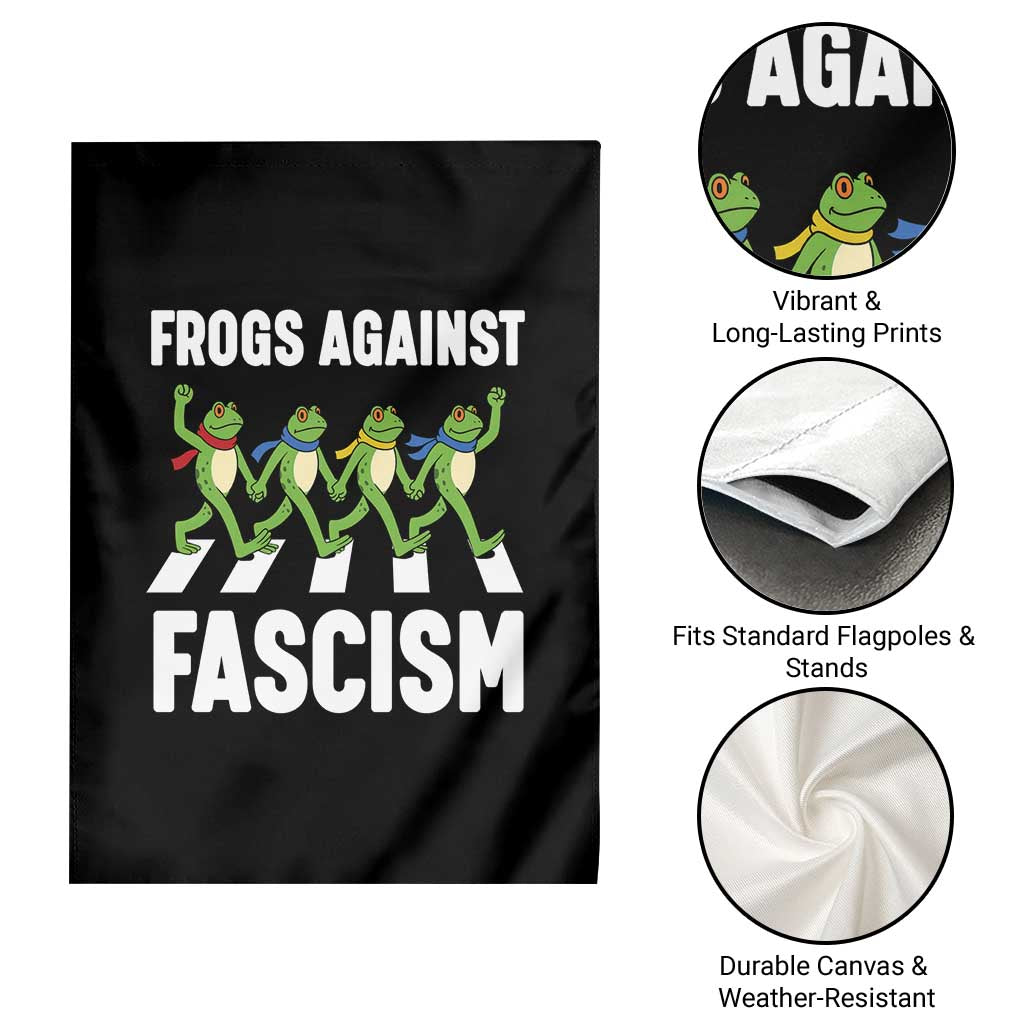 Walking Frog Against Fascism Garden Flag Frogs Band Resistance Protest - Wonder Print Shop
