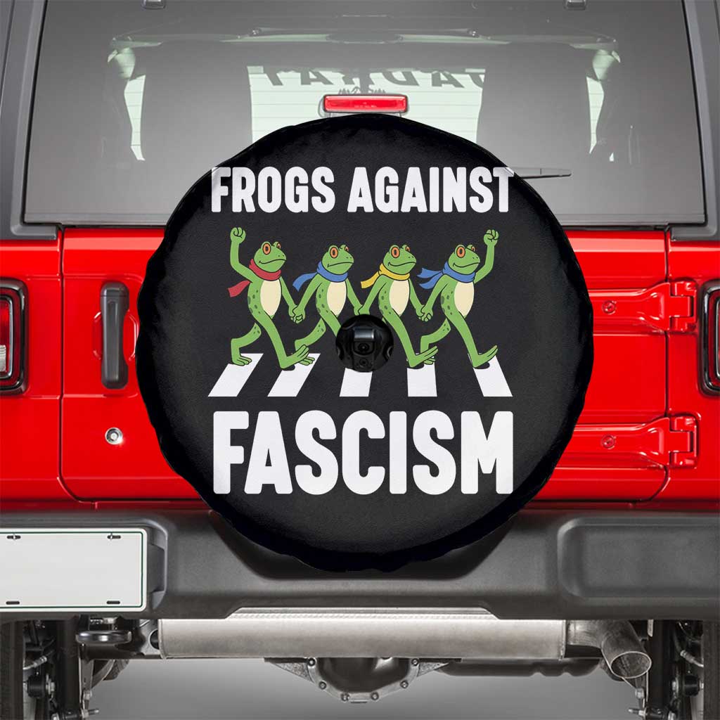 Walking Frog Against Fascism Spare Tire Cover Frogs Band Resistance Protest - Wonder Print Shop