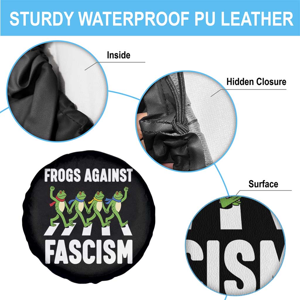 Walking Frog Against Fascism Spare Tire Cover Frogs Band Resistance Protest - Wonder Print Shop