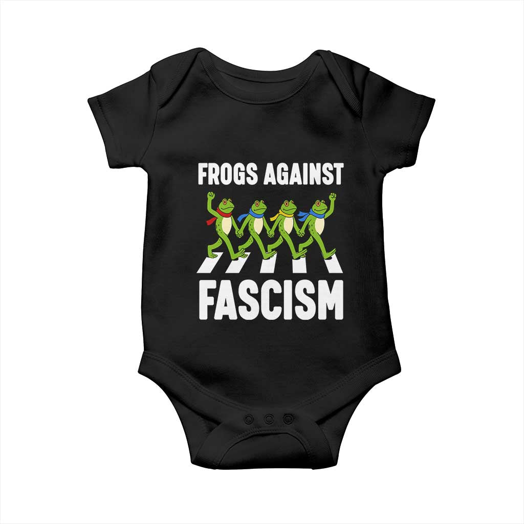 Walking Frog Against Fascism Baby Onesie Frogs Band Resistance Protest - Wonder Print Shop