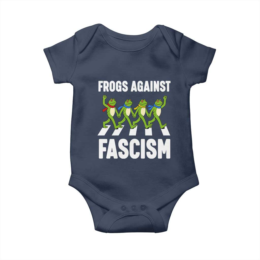 Walking Frog Against Fascism Baby Onesie Frogs Band Resistance Protest - Wonder Print Shop