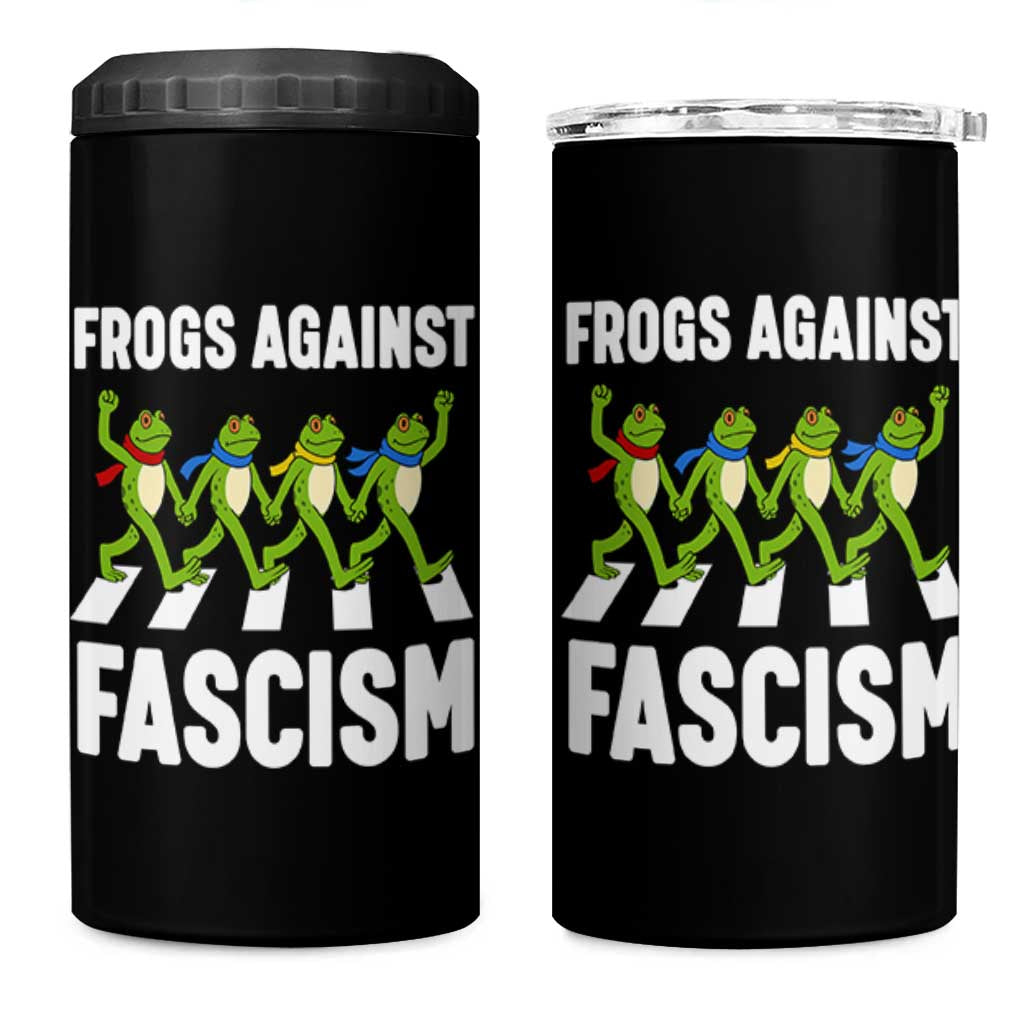 Walking Frog Against Fascism 4 in 1 Can Cooler Tumbler Frogs Band Resistance Protest - Wonder Print Shop