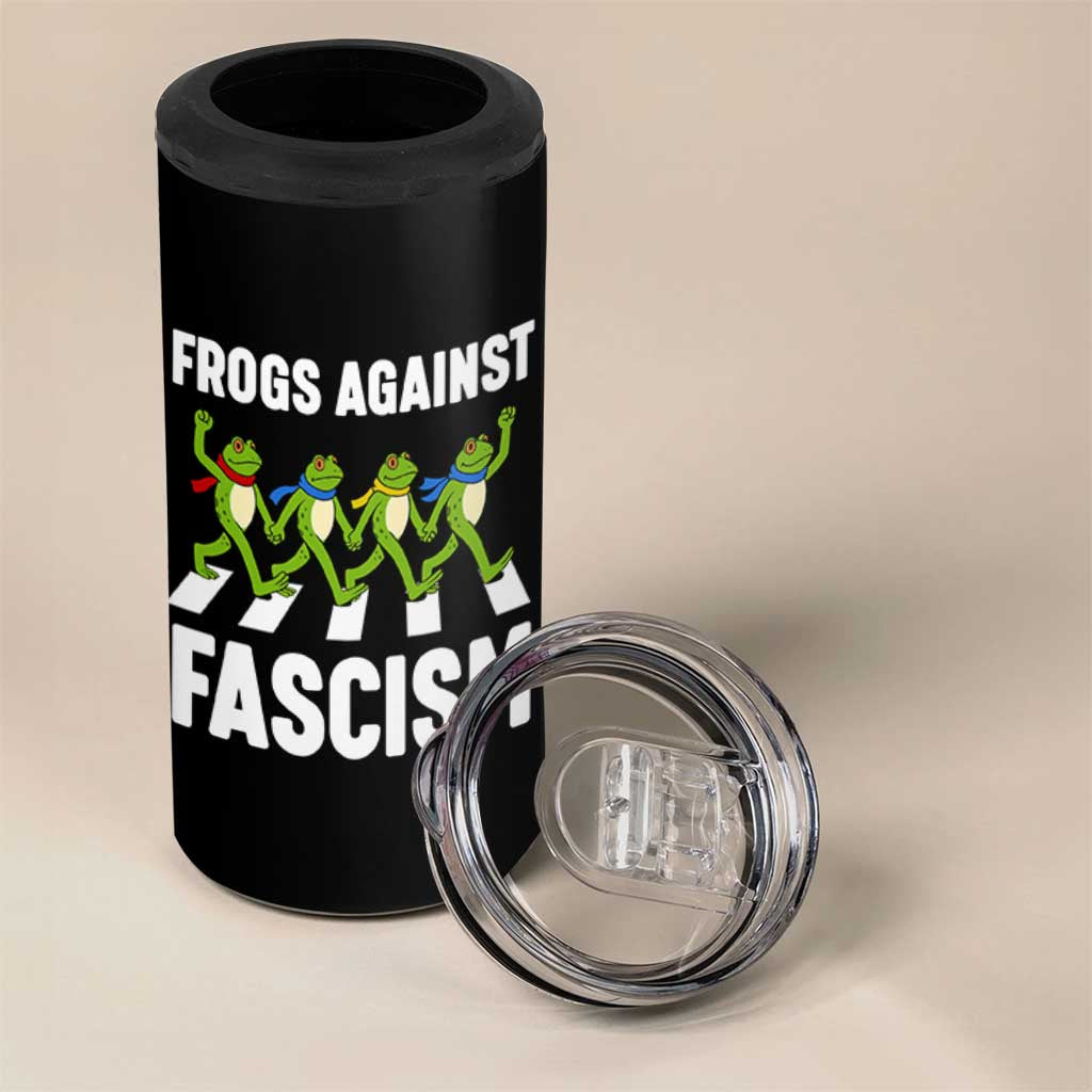 Walking Frog Against Fascism 4 in 1 Can Cooler Tumbler Frogs Band Resistance Protest - Wonder Print Shop