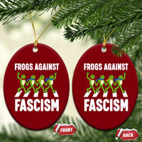 Walking Frog Against Fascism Ceramic Ornament Frogs Band Resistance Protest - Wonder Print Shop