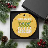 Walking Frog Against Fascism Ceramic Ornament Frogs Band Resistance Protest - Wonder Print Shop