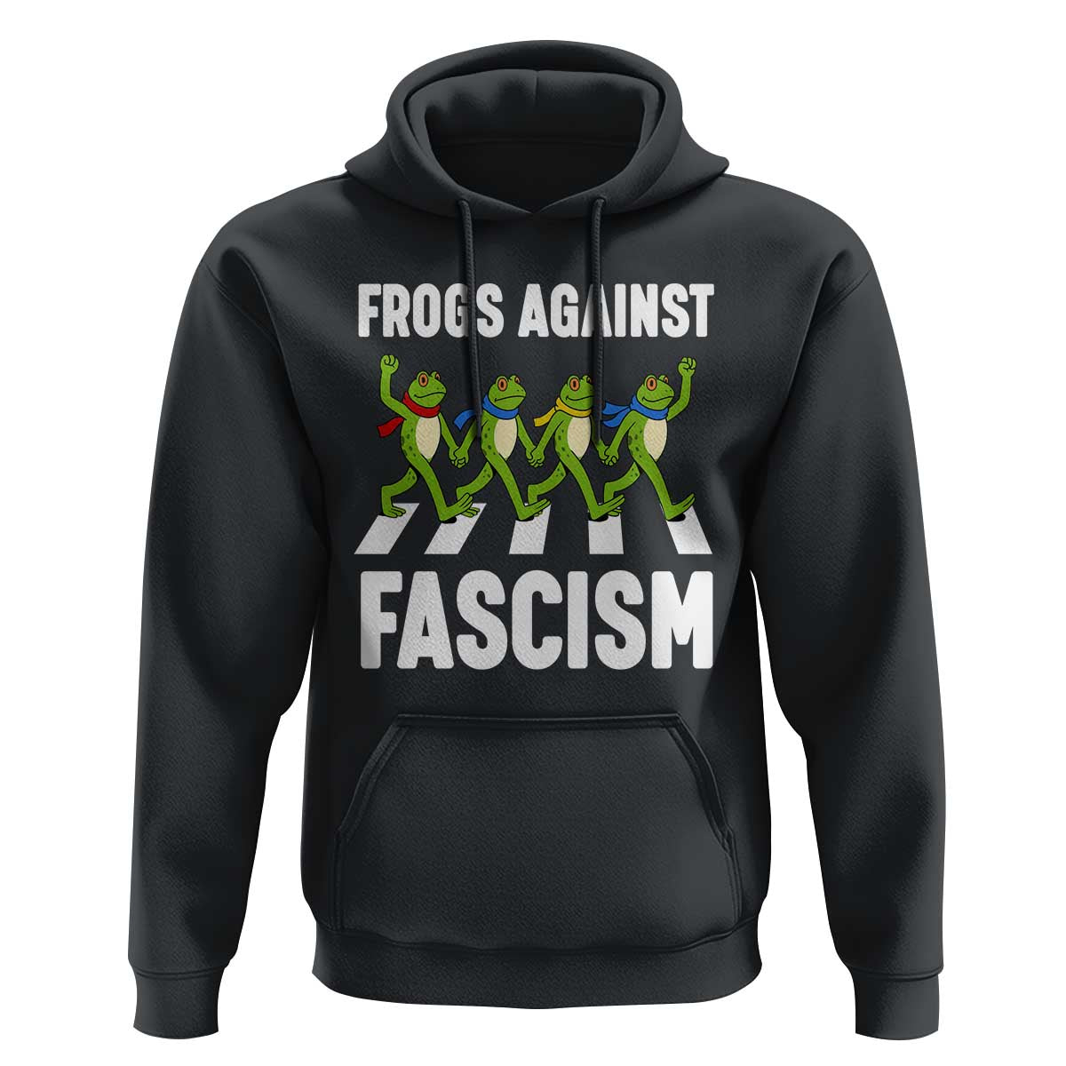 Walking Frog Against Fascism Hoodie Frogs Band Resistance Protest - Wonder Print Shop