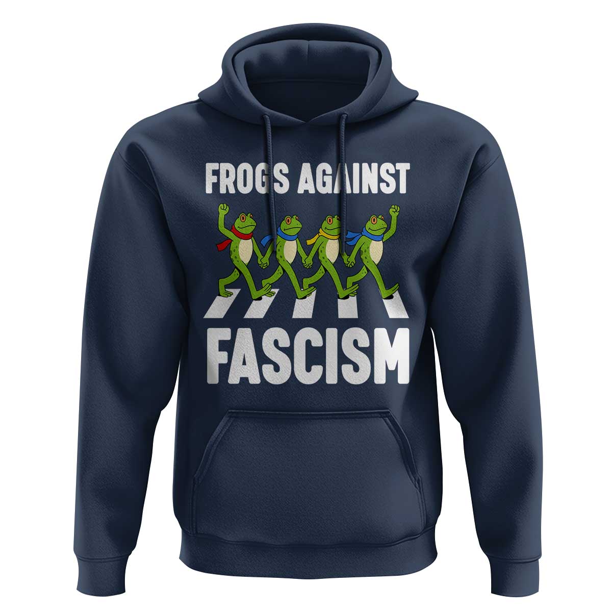 Walking Frog Against Fascism Hoodie Frogs Band Resistance Protest - Wonder Print Shop